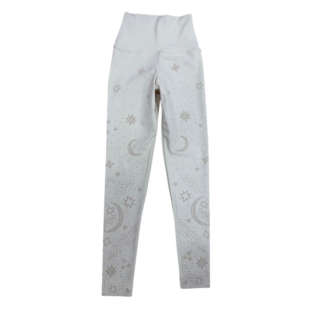 Beach Riot Sport Cream Gold Star High Rise Compression Legging Sz Small